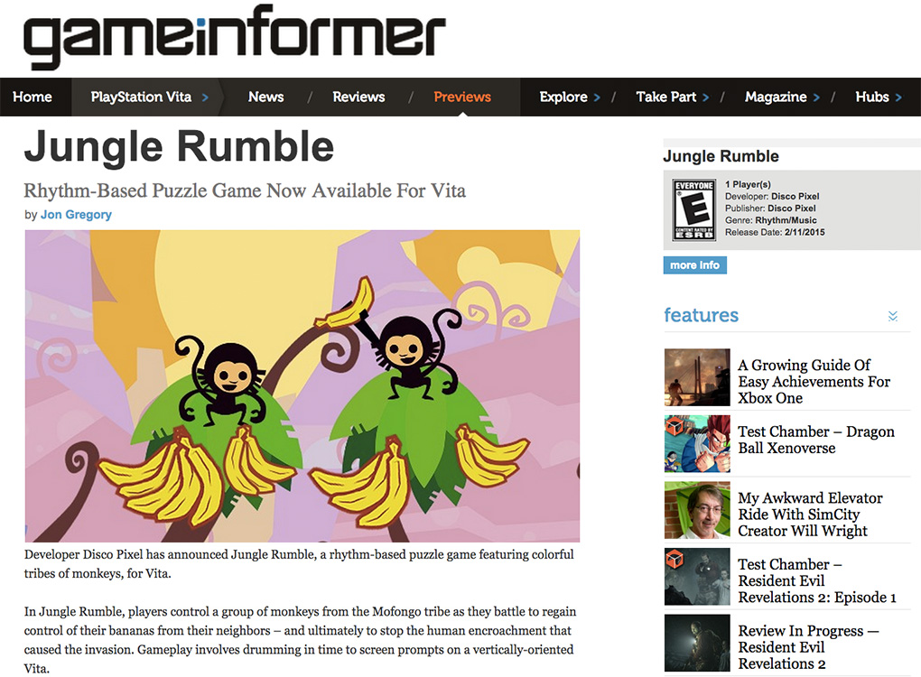 Game Informer Jungle Rumble